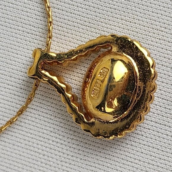 FAC Gold Tone Chain Clear Rhinestone Dainty Necklace - Picture 7 of 8